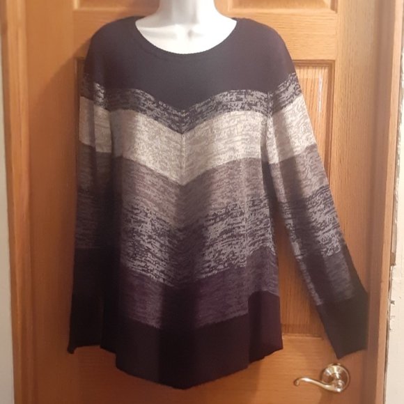 Lightweight Blue and Gray Sweater - Picture 3 of 6